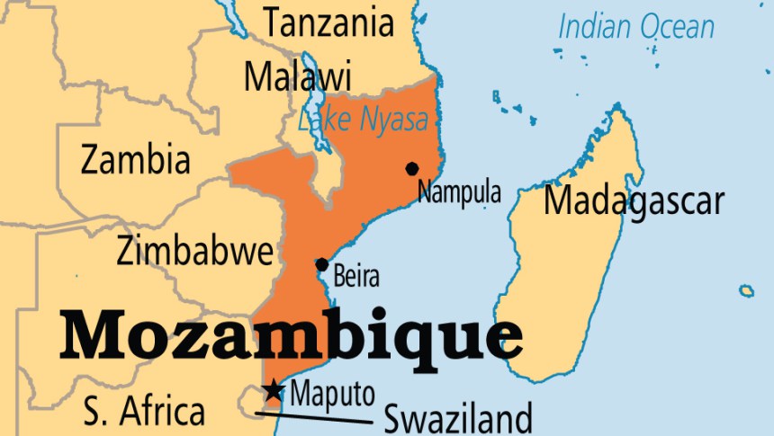 Mozambique-on-map The benefits of chaotic Southern African Block to South Africa