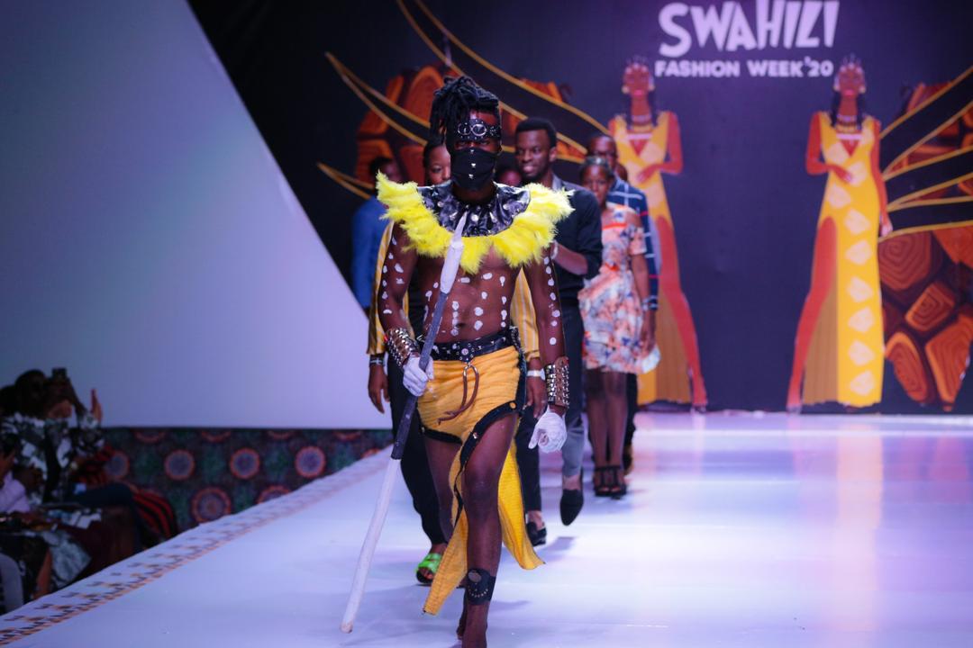 TANZANIAN DESIGNER CATWALKS FOR HIS COLLECTION AT THE 2020 SWAHILI FASHION WEEK