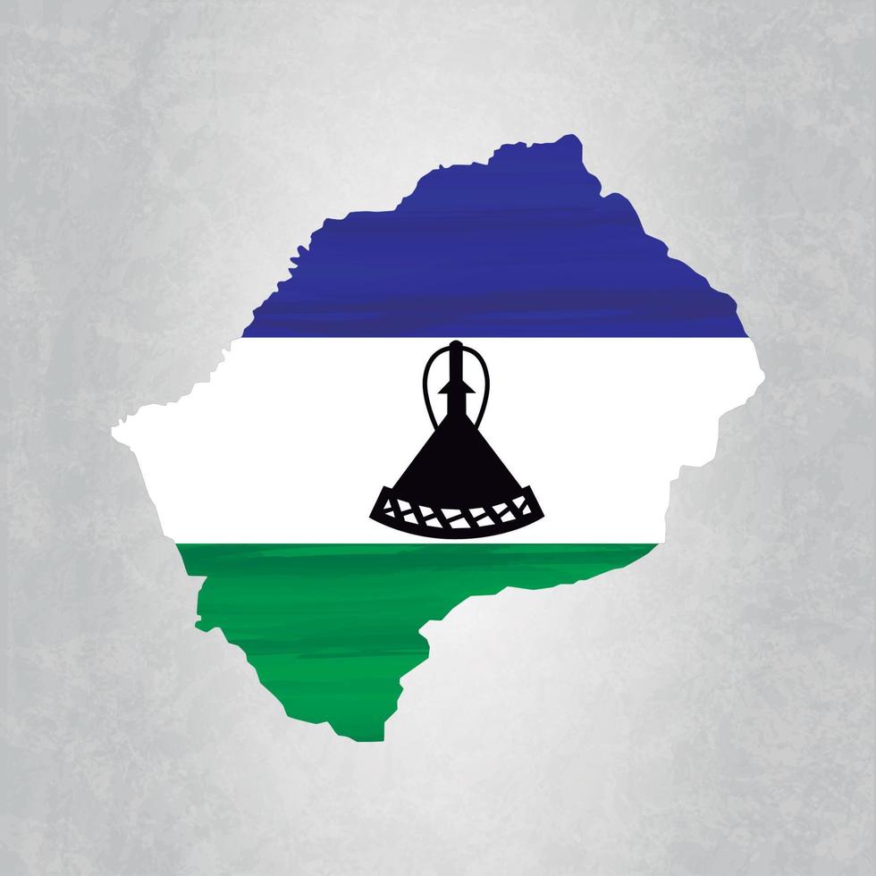 lesotho-map-with-flag-free-vector Is Lesotho Going To Have Another Coalition Government After The 2022 Elections?