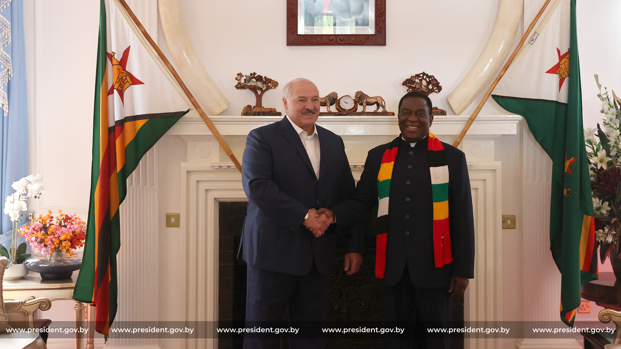 President Lukashenko Makes His First Sub-Saharan Visit in Zimbabwe