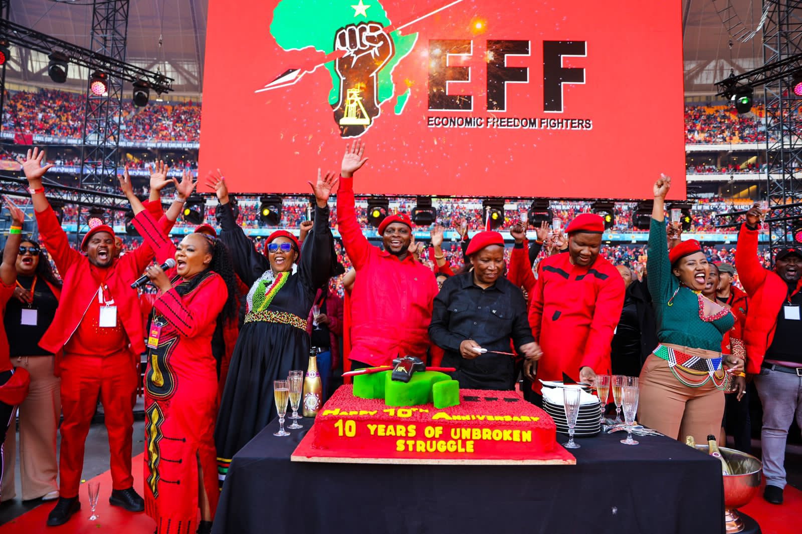EFF turns 10, Malema calls for peace and his support for Putin