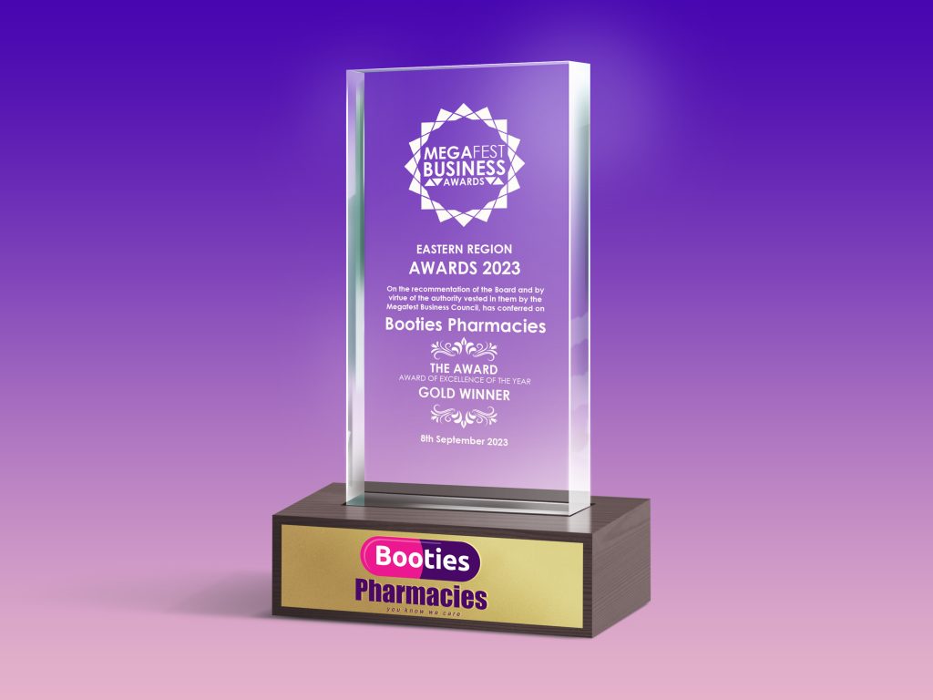 AWARD-1024x768 Another prestigious Gold Award for Booties Pharmacies.