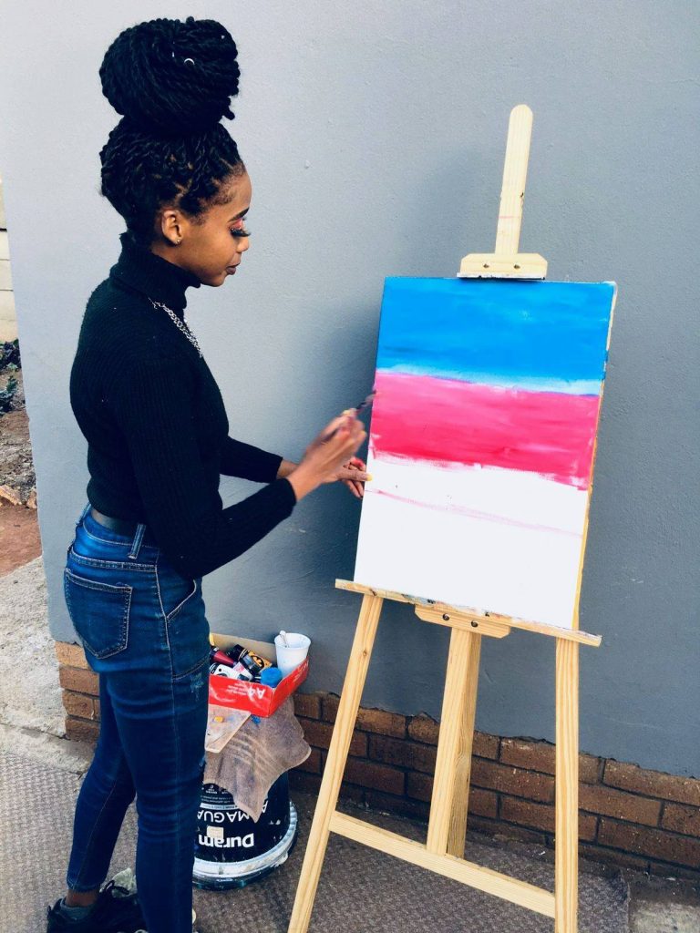 366725553_1478699142954821_8423342845319125812_n-768x1024 EXCLUSIVE: Rethabile's passion unlocks young creativities to the world of visual arts