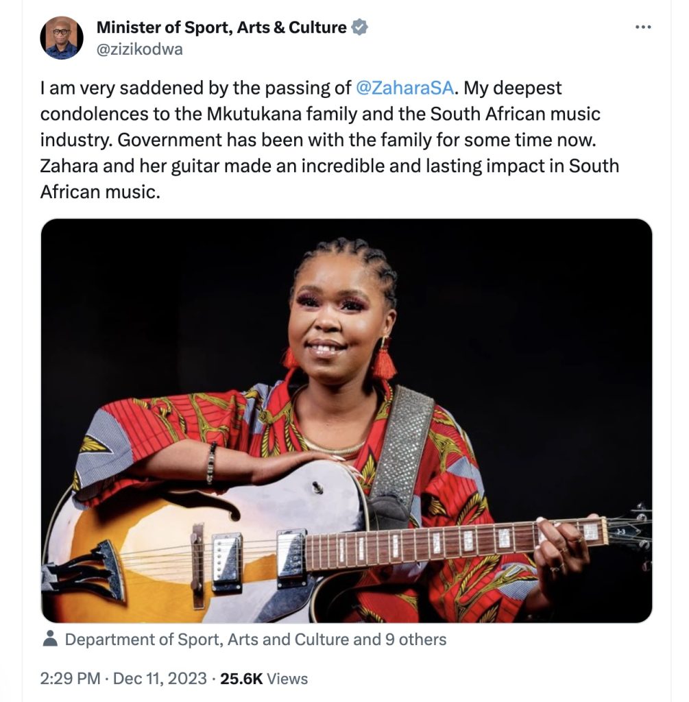 Zahara-post-by-Zizi-Kodwa-1005x1024 DEVELOPING: As the world processes the news of Zahara's reported death